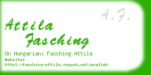 attila fasching business card